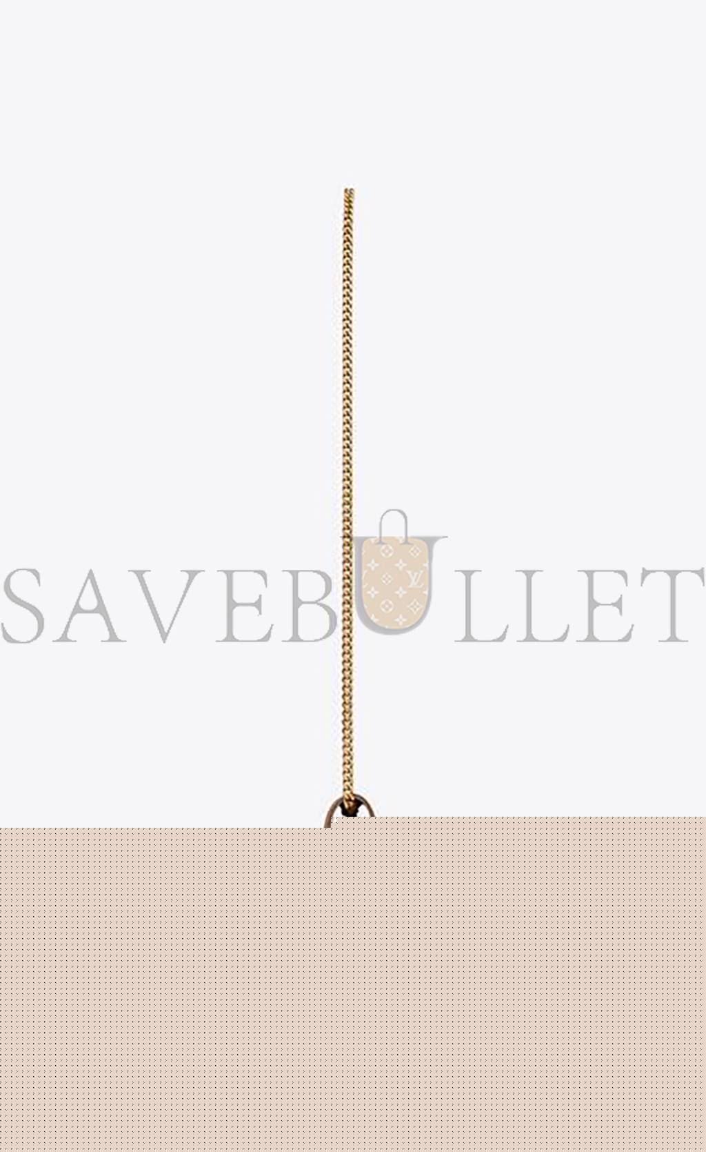 YSL CASSANDRE MATELASSÉ CHAIN WALLET IN GRAIN DE POUDRE EMBOSSED LEATHER 377828BOW012346 (22.5*14*4cm)