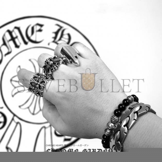CHROME HEARTS DOUBLE FLORAL RING