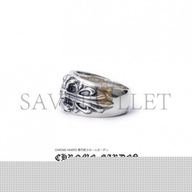 CHROME HEARTS FLORAL CROSS RING
