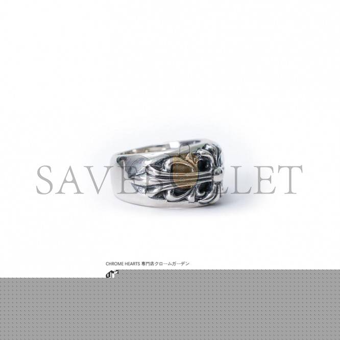 CHROME HEARTS FLORAL CROSS RING