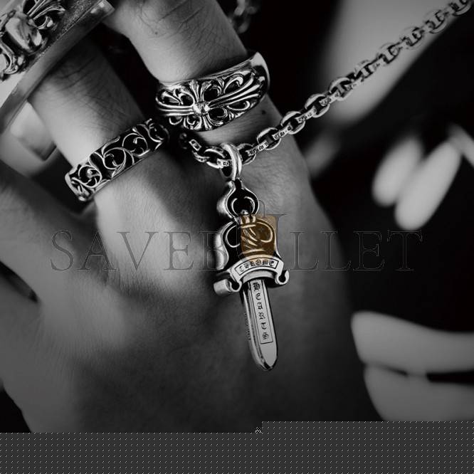 CHROME HEARTS FLORAL CROSS RING