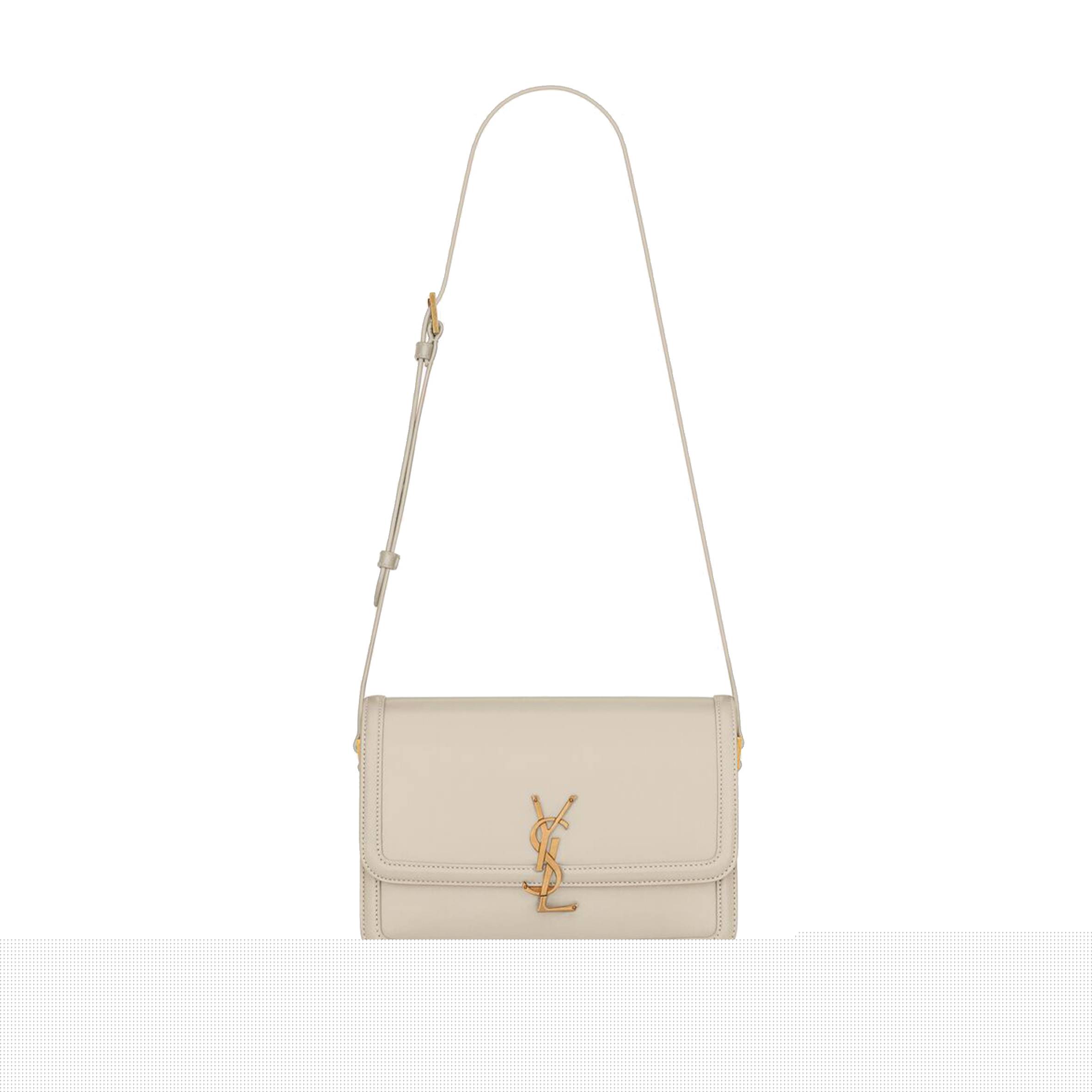 YSL SOLFERINO MEDIUM SATCHEL IN BOX SAINT LAURENT LEATHER 6343050SX0W9207 (23*16*6cm)