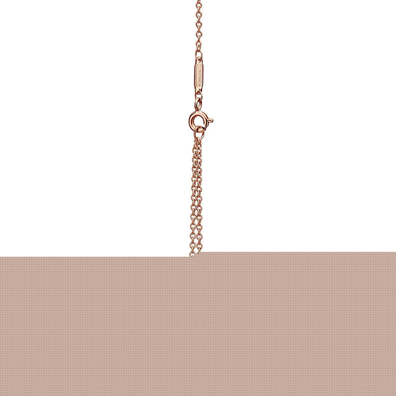 T*f*ny knot pendant in rose gold
