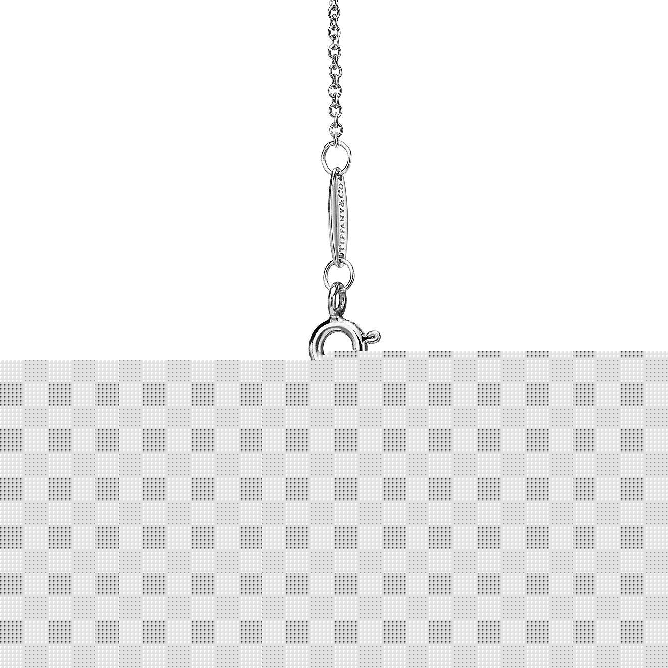 T*f*ny elsa peretti® bean® design pendant in platinum with diamonds, 9 mm