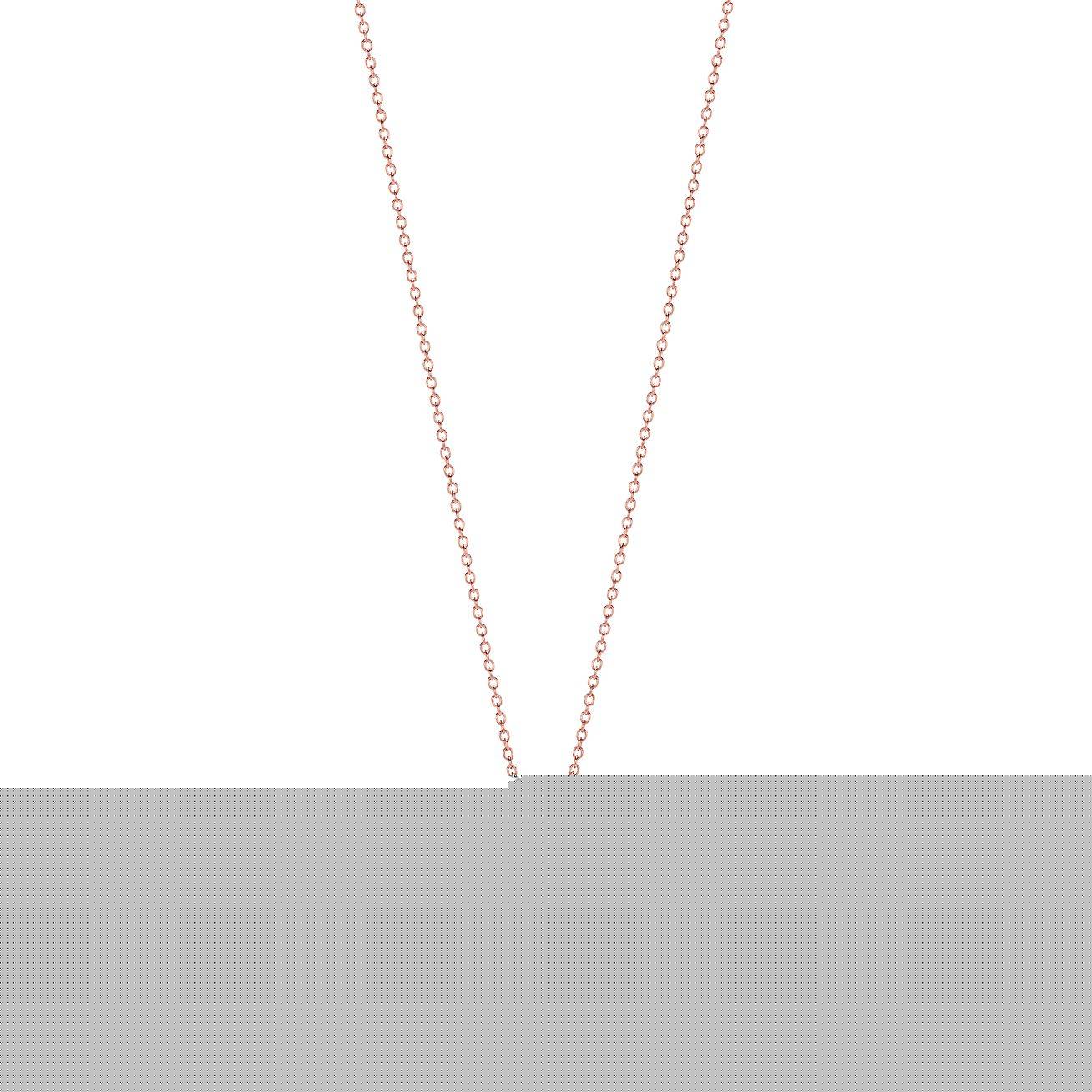 T*f*ny t diamond pendant in 18k rose gold with a baguette diamond