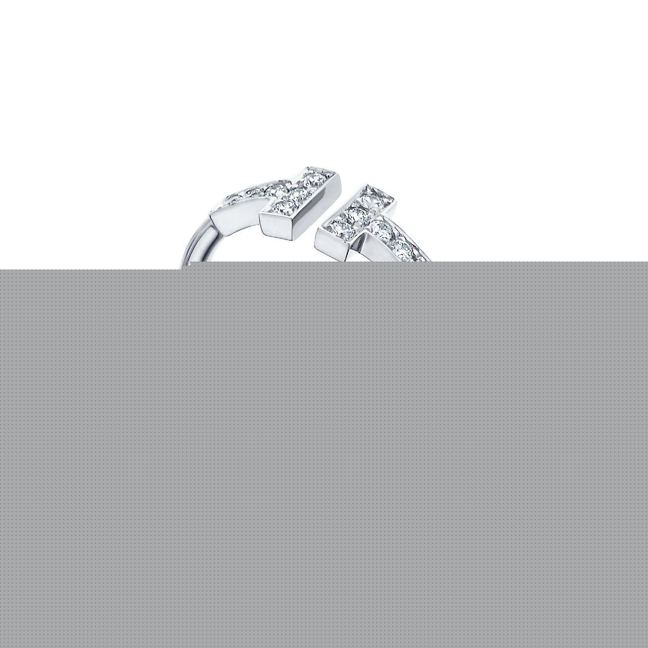 T*f*ny t diamond wire ring in 18k white gold