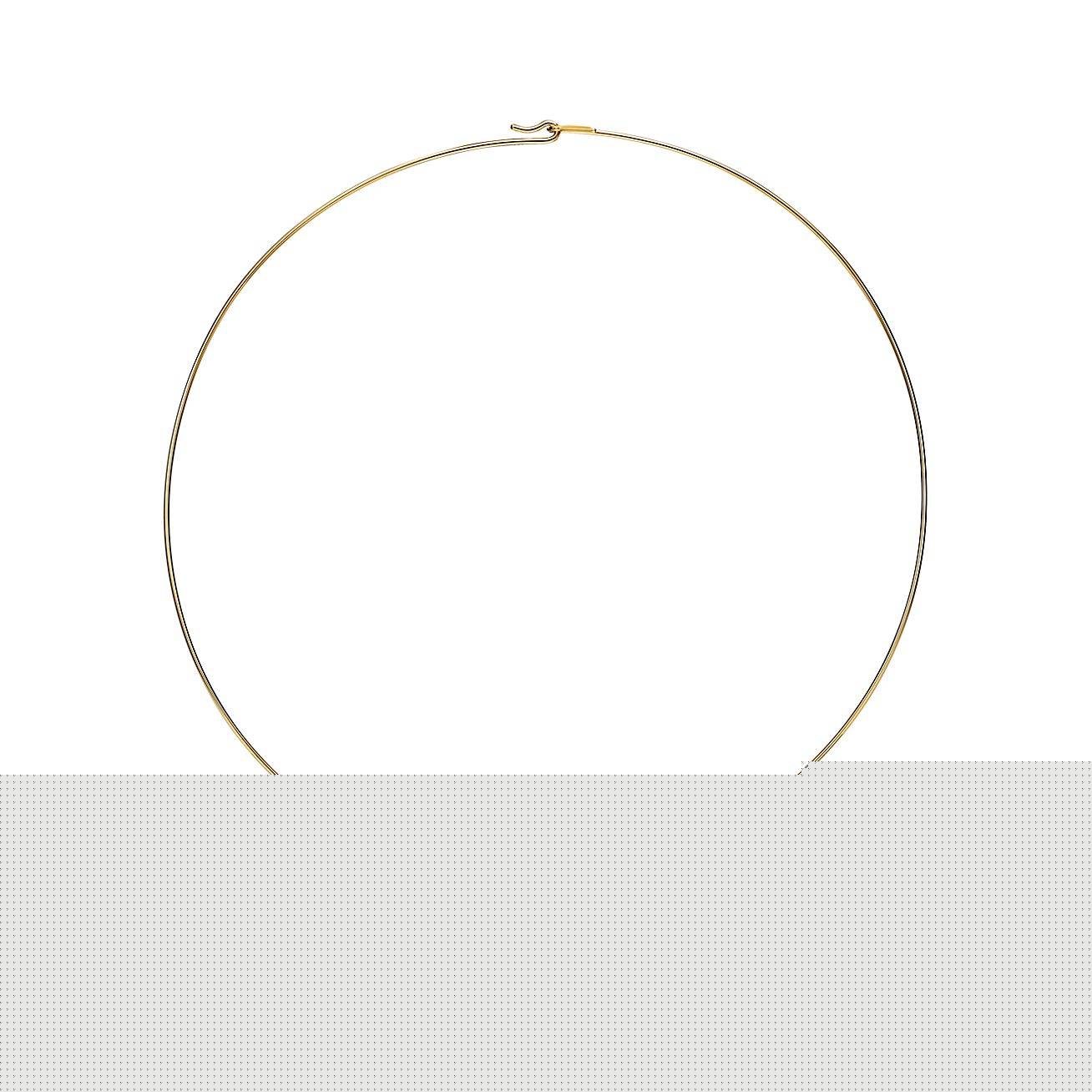 T*f*ny elsa peretti® bean® design wire necklace in gold with pavÉ diamonds, 20 mm
