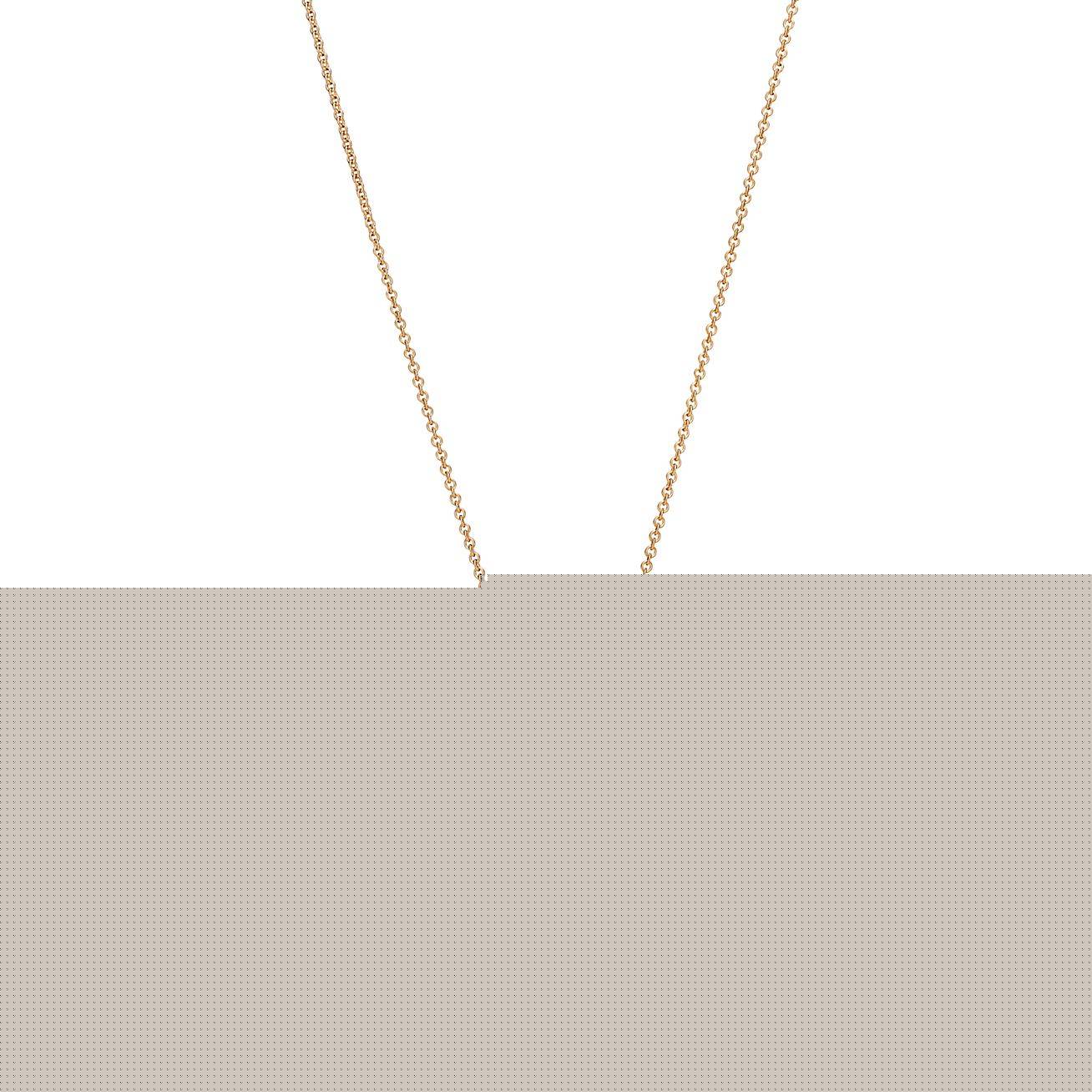 T*f*ny  elsa peretti® open heart pendant in yellow gold with rubies, 16 mm