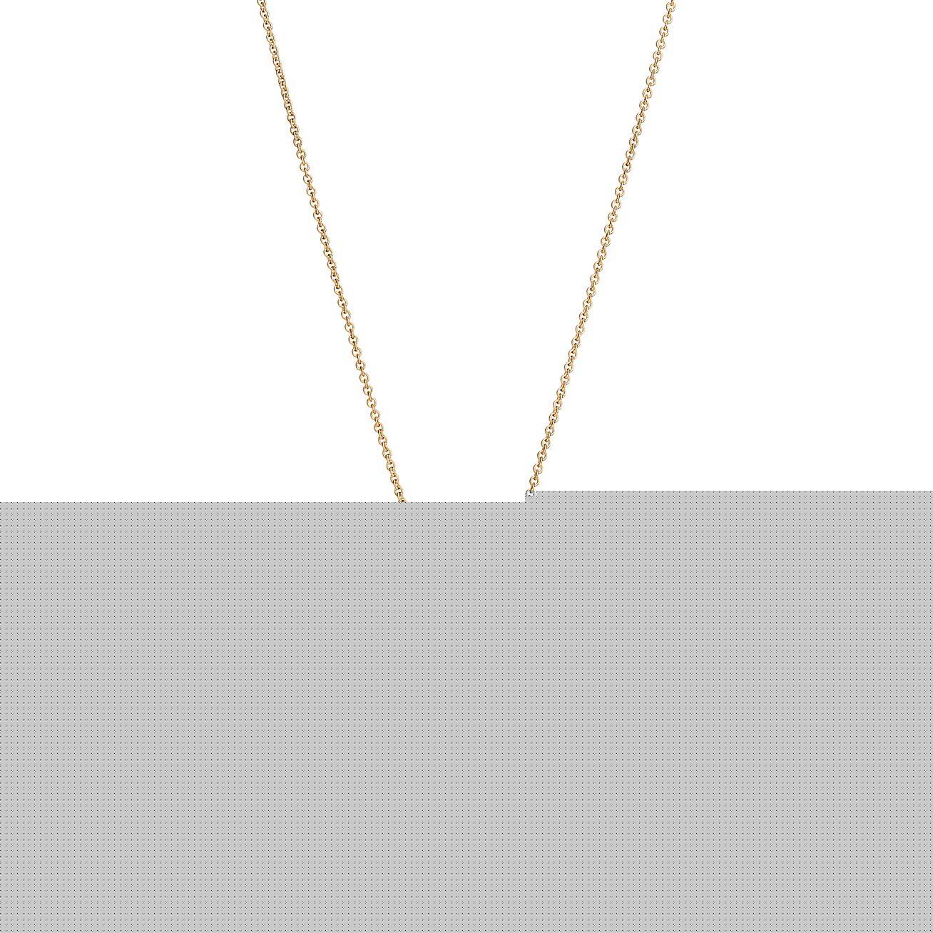 T*f*ny  elsa peretti® open heart pendant in yellow gold with rubies, 16 mm