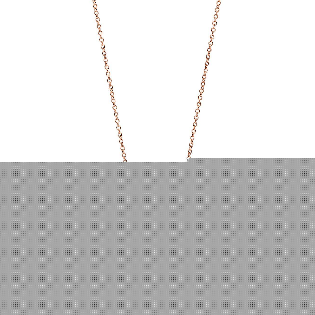 T*f*ny elsa peretti® bean® design pendant in rose gold with pavÉ diamonds, 6.5 mm