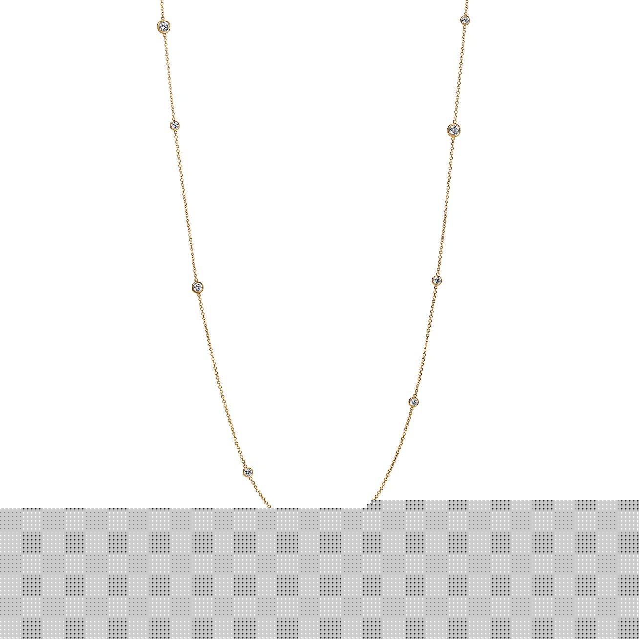 T*f*ny  elsa peretti® diamonds by the yard® sprinkle necklace in yellow gold with diamonds