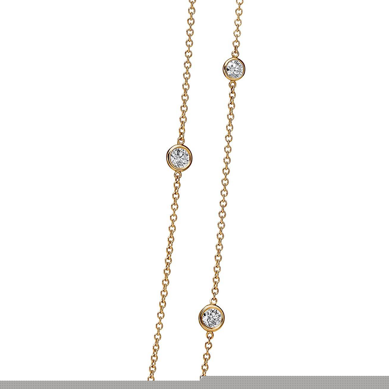T*f*ny  elsa peretti® diamonds by the yard® sprinkle necklace in yellow gold with diamonds