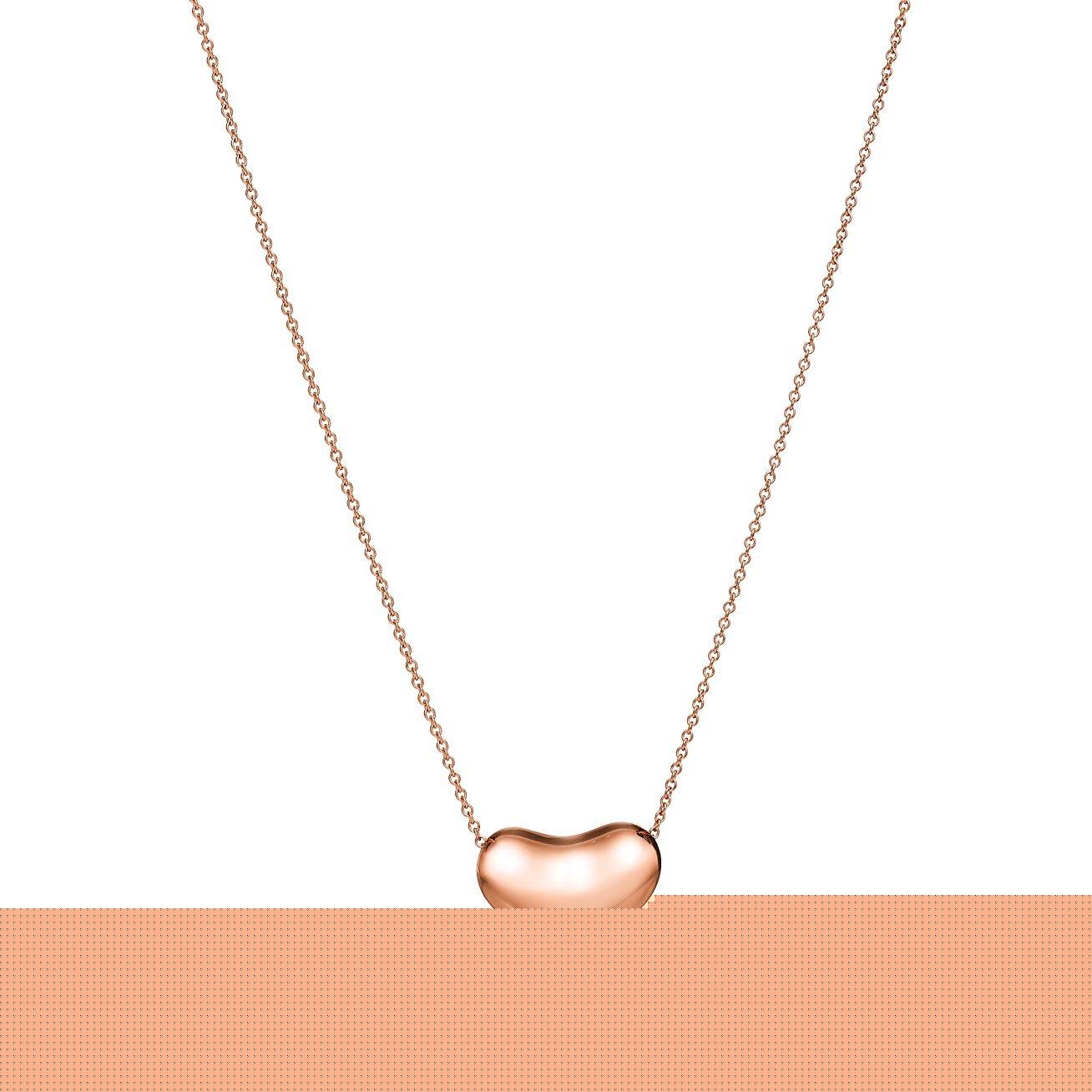 T*f*ny elsa peretti® bean® design pendant in rose gold, 18 mm