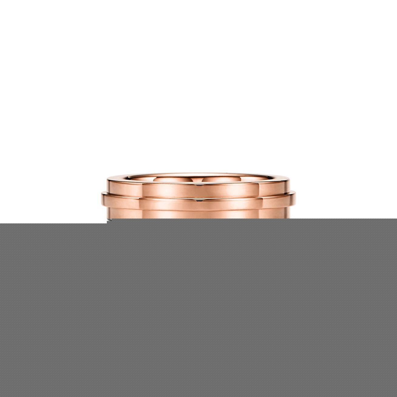 T*f*ny t narrow ring in 18k rose gold