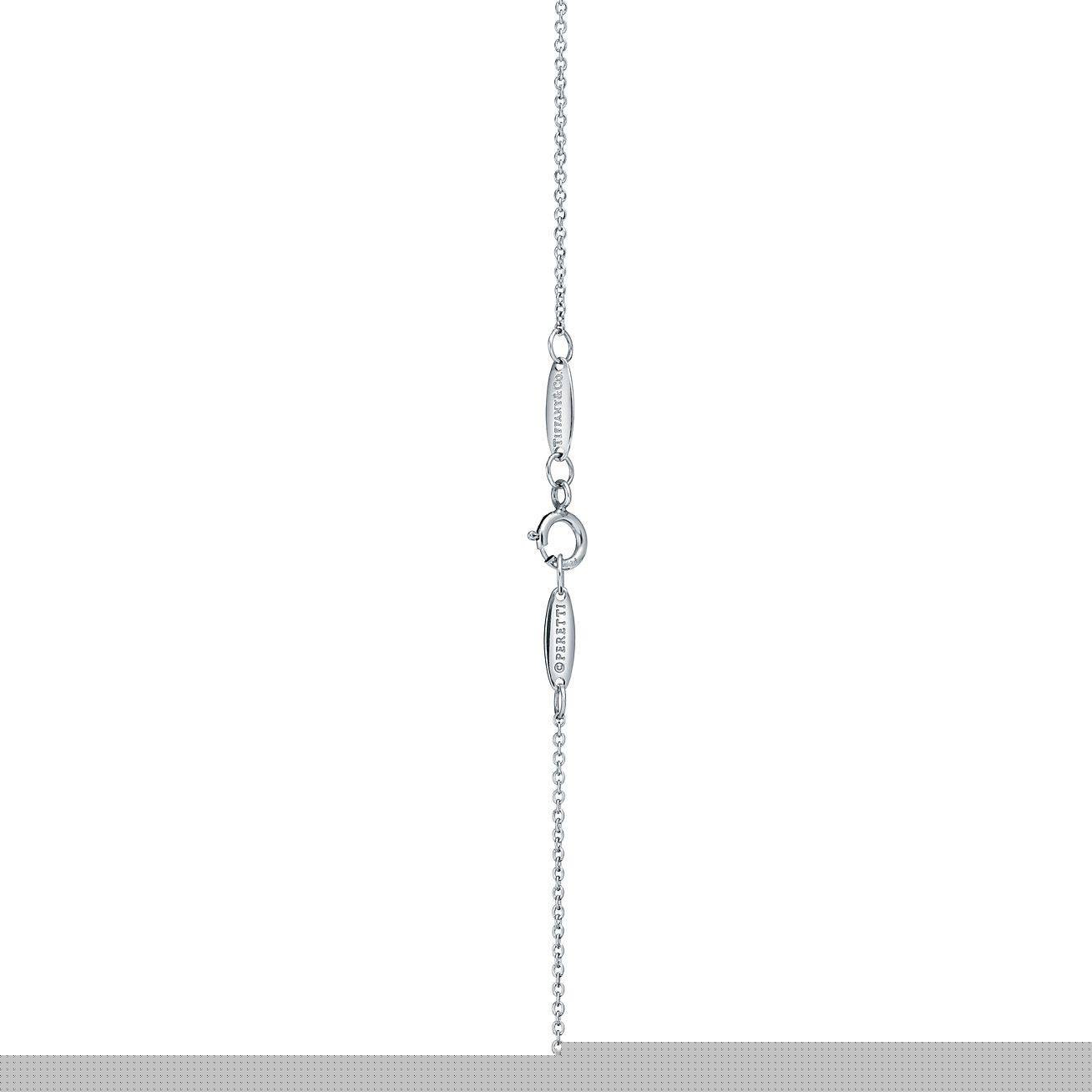 T*f*ny  elsa peretti® open heart pendant in platinum with diamonds
