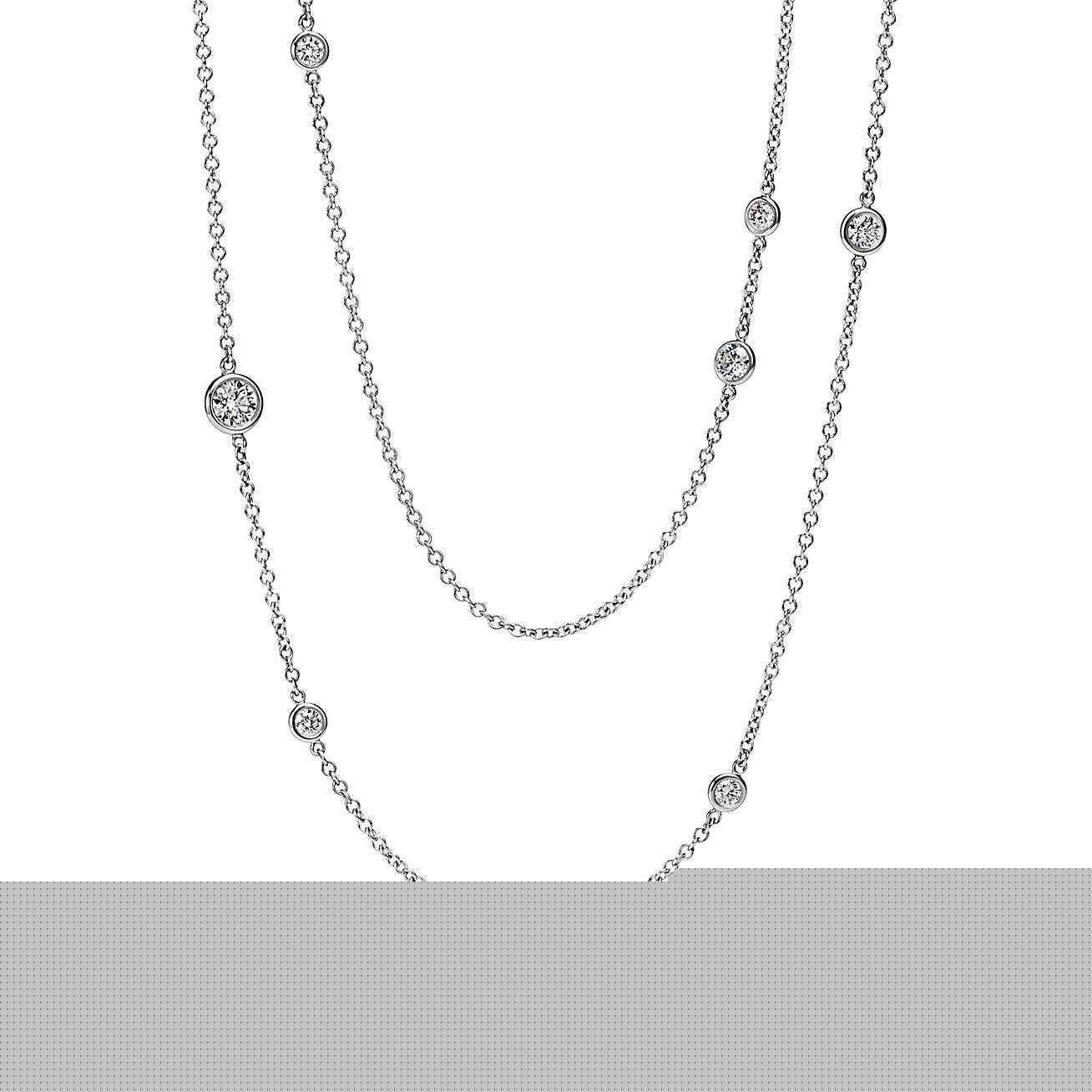 T*f*ny  elsa peretti® diamonds by the yard® sprinkle necklace in platinum with diamonds