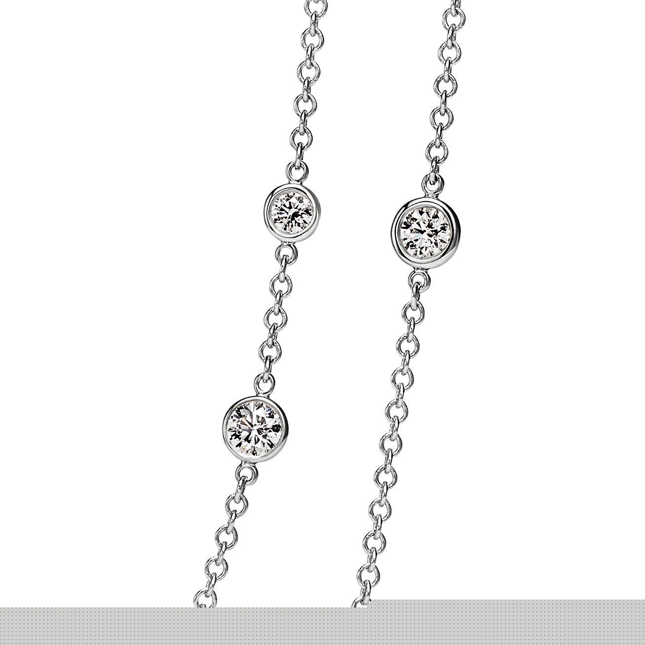 T*f*ny  elsa peretti® diamonds by the yard® sprinkle necklace in platinum with diamonds