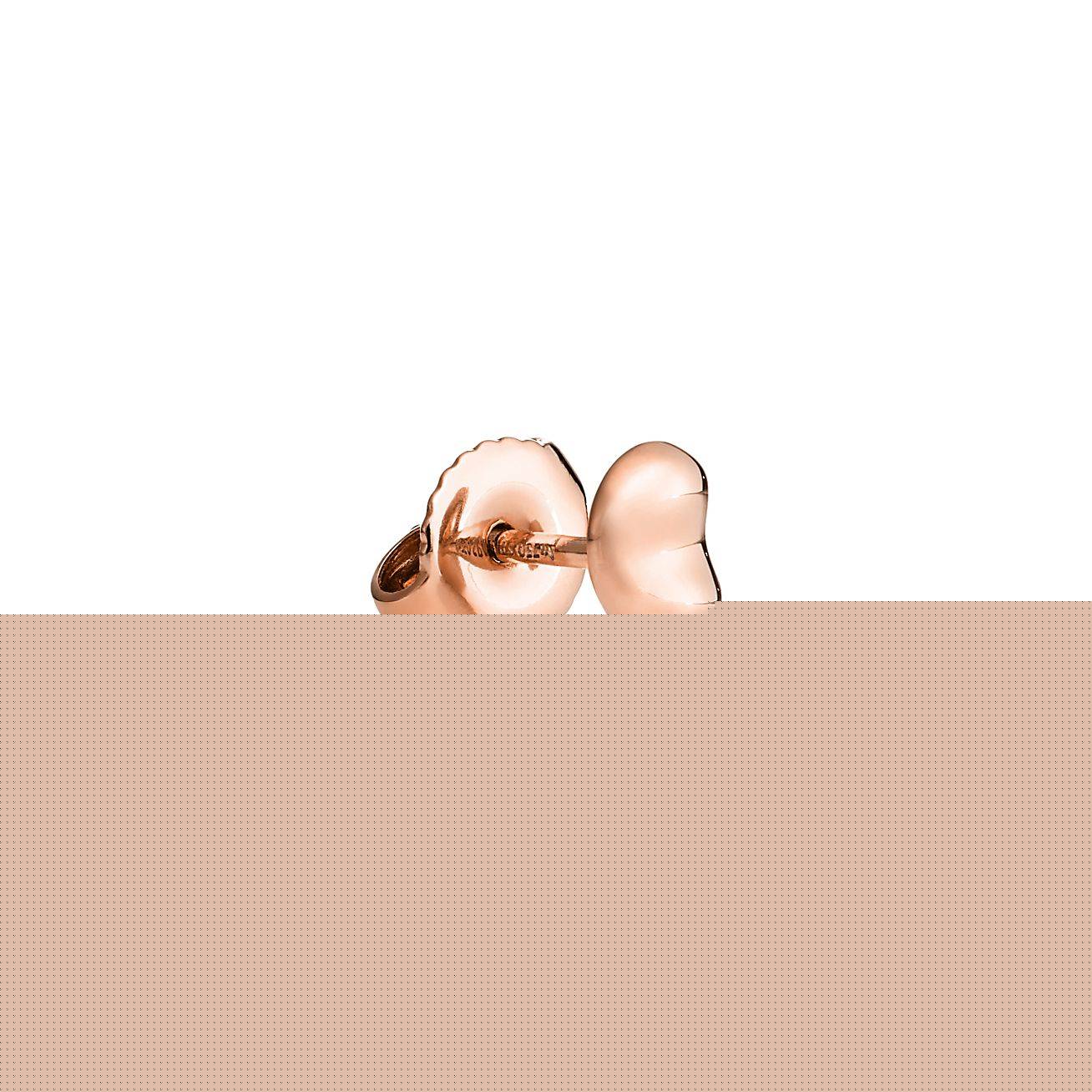 T*f*ny elsa peretti® bean® design earrings in rose gold, 9 mm