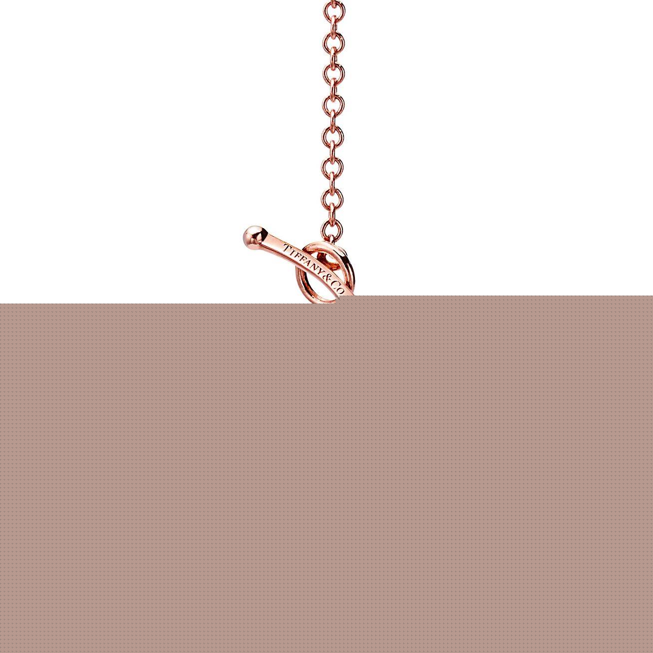 T*f*ny  elsa peretti® diamonds by the yard® sprinkle necklace in rose gold with diamonds