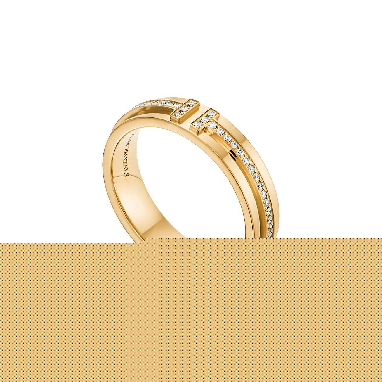 T*f*ny t narrow diamond ring in 18k gold