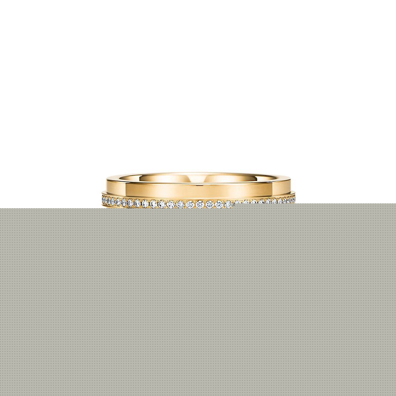 T*f*ny t narrow diamond ring in 18k gold