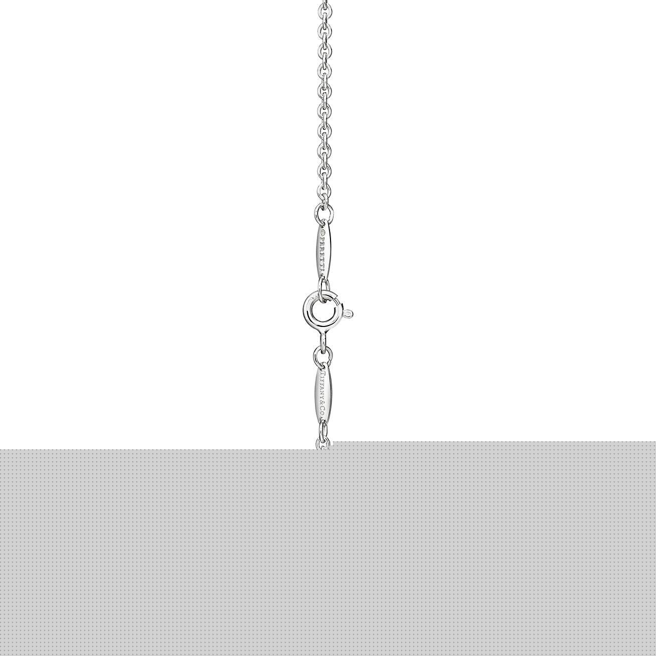 T*f*ny  elsa peretti® open heart lariat necklace in silver, 16 mm