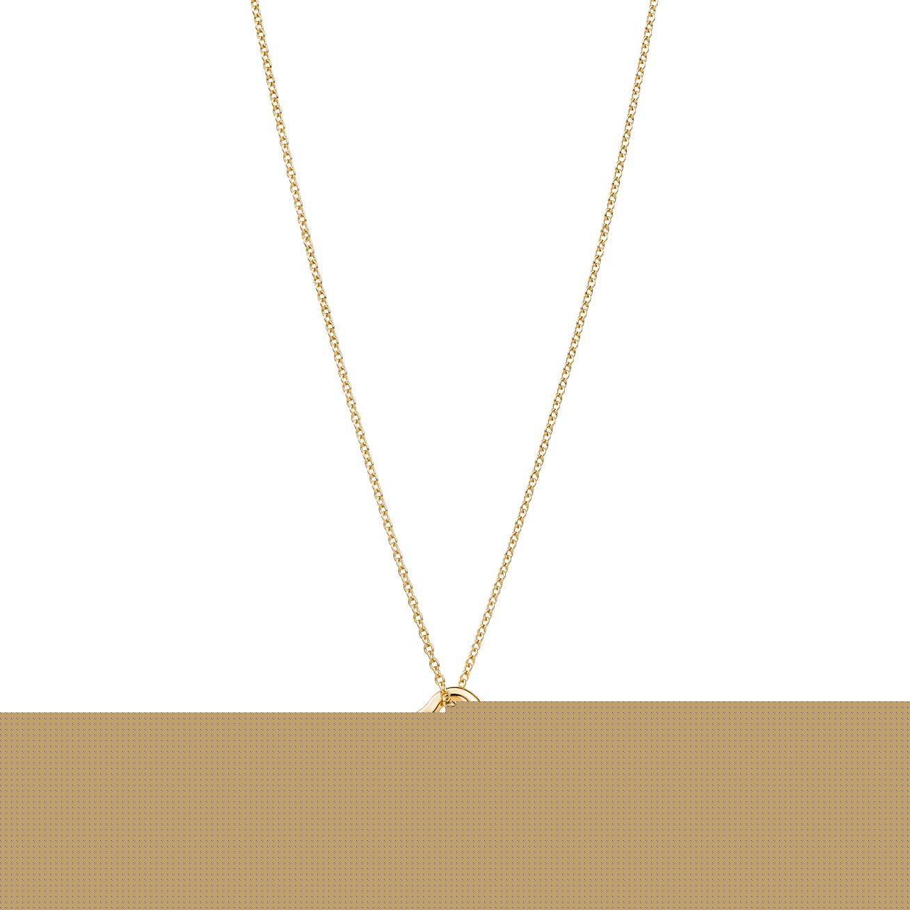 T*f*ny  elsa peretti® open heart pendant in yellow gold, 11 mm