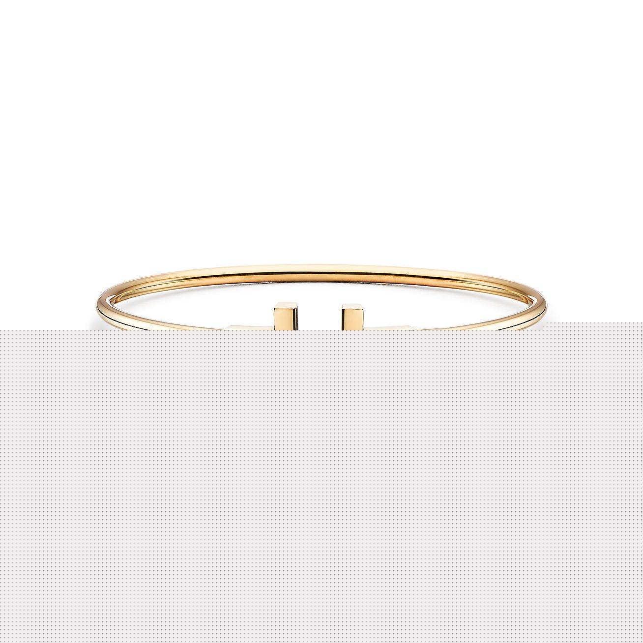 T*f*ny t wire bracelet in 18k gold