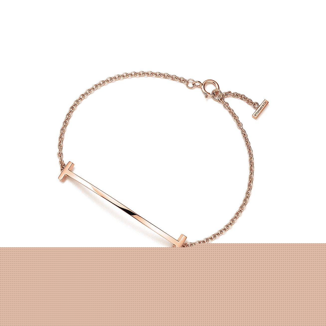 T*f*ny t smile bracelet in rose gold