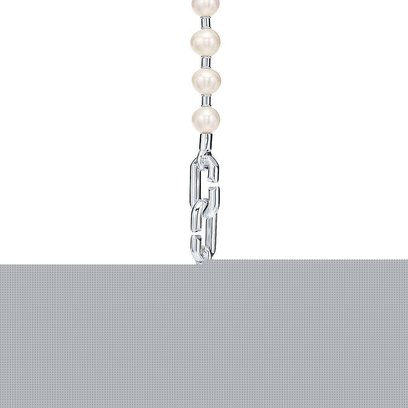 T*f*ny hardwear freshwater pearl wrap necklace in sterling silver, 32