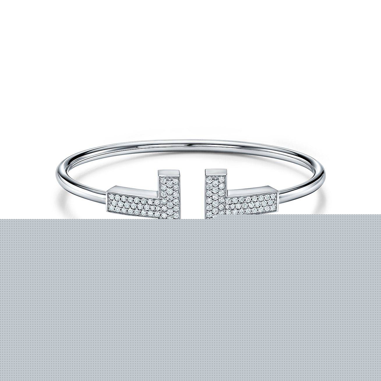 T*f*ny t wide diamond wire bracelet