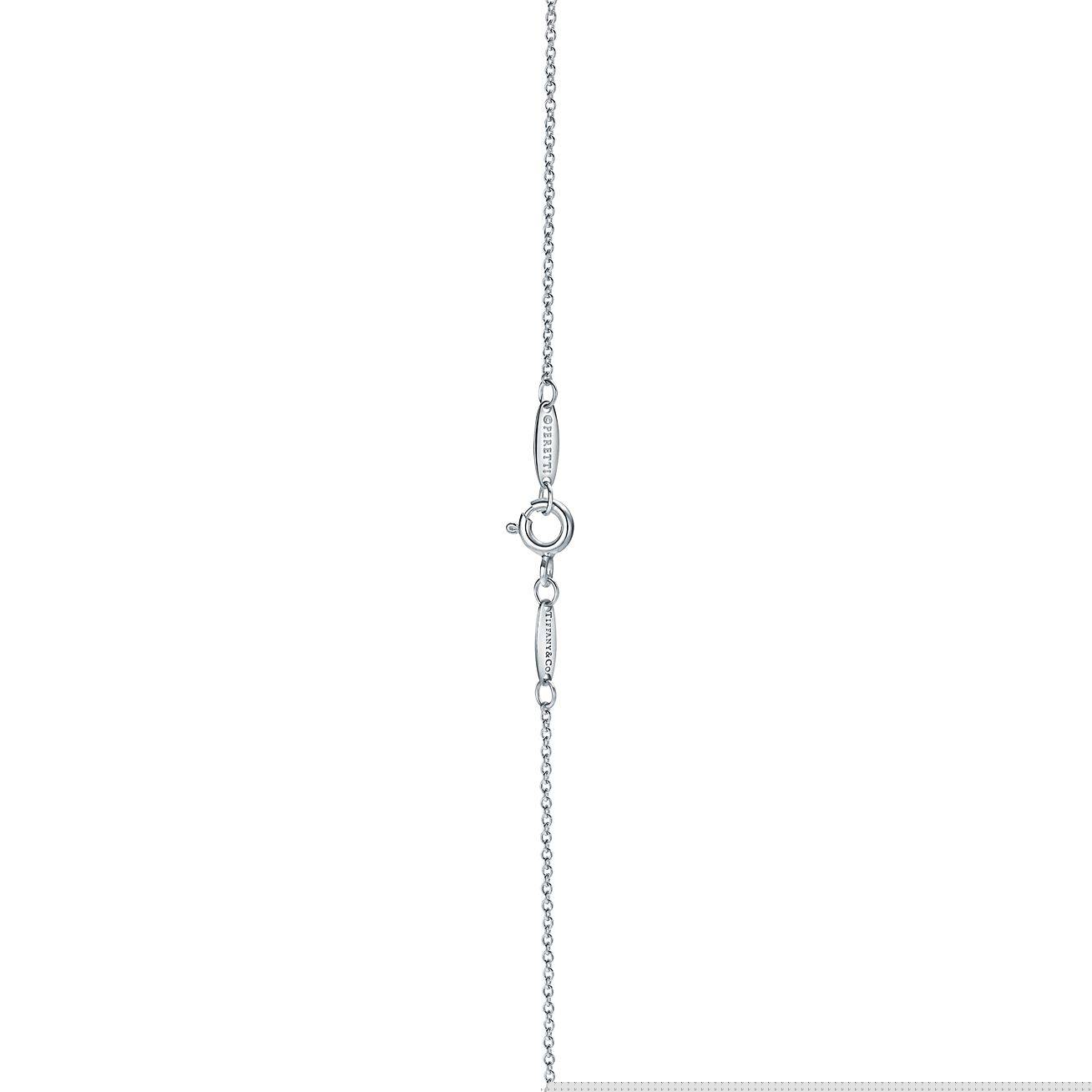T*f*ny  elsa peretti® diamonds by the yard® single diamond pendant in platinum