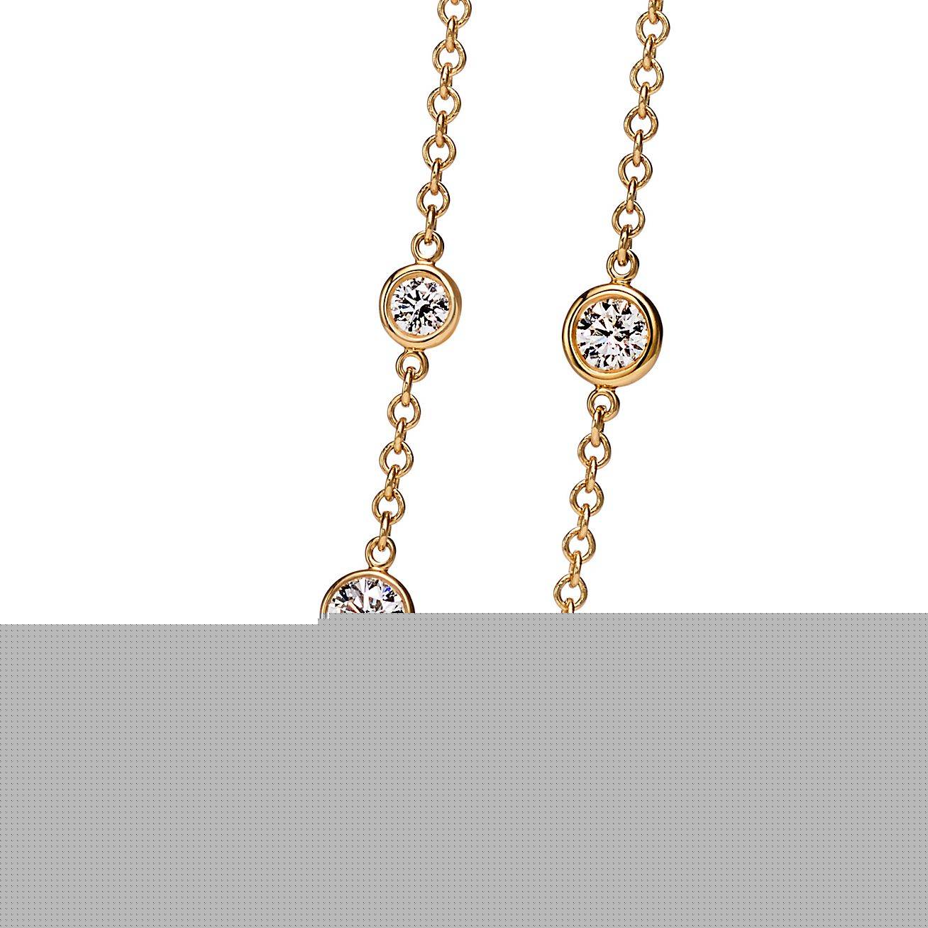 T*f*ny  elsa peretti® diamonds by the yard® sprinkle necklace in yellow gold with diamonds