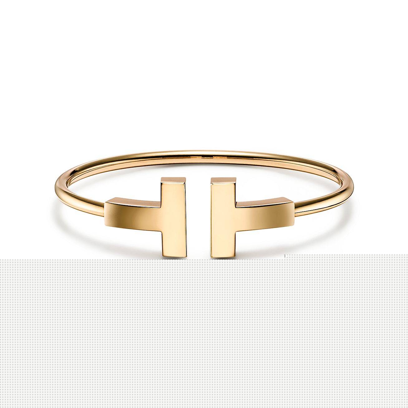 T*f*ny t wide wire bracelet in 18k gold