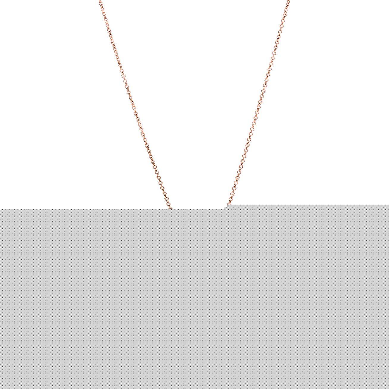 T*f*ny t pendant in 18k rose gold with a baguette diamond