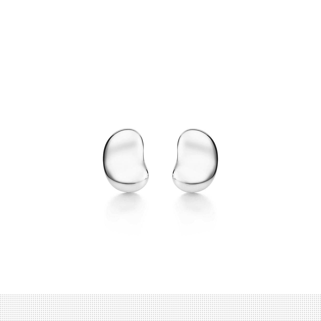 T*f*ny elsa peretti® bean® design earrings in sterling silver, 9 mm