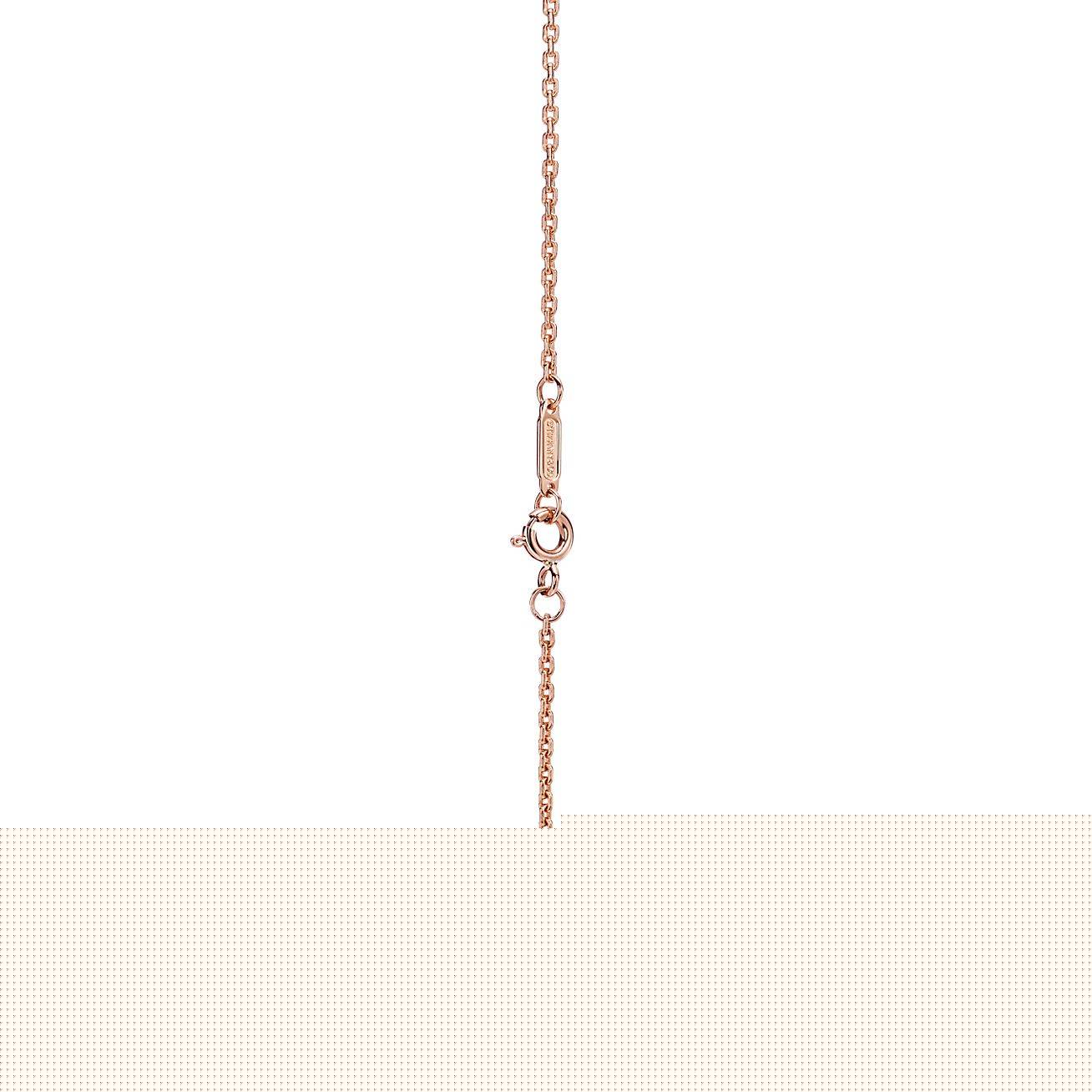 T*f*ny t mother-of-pearl station necklace in 18k rose gold, 34