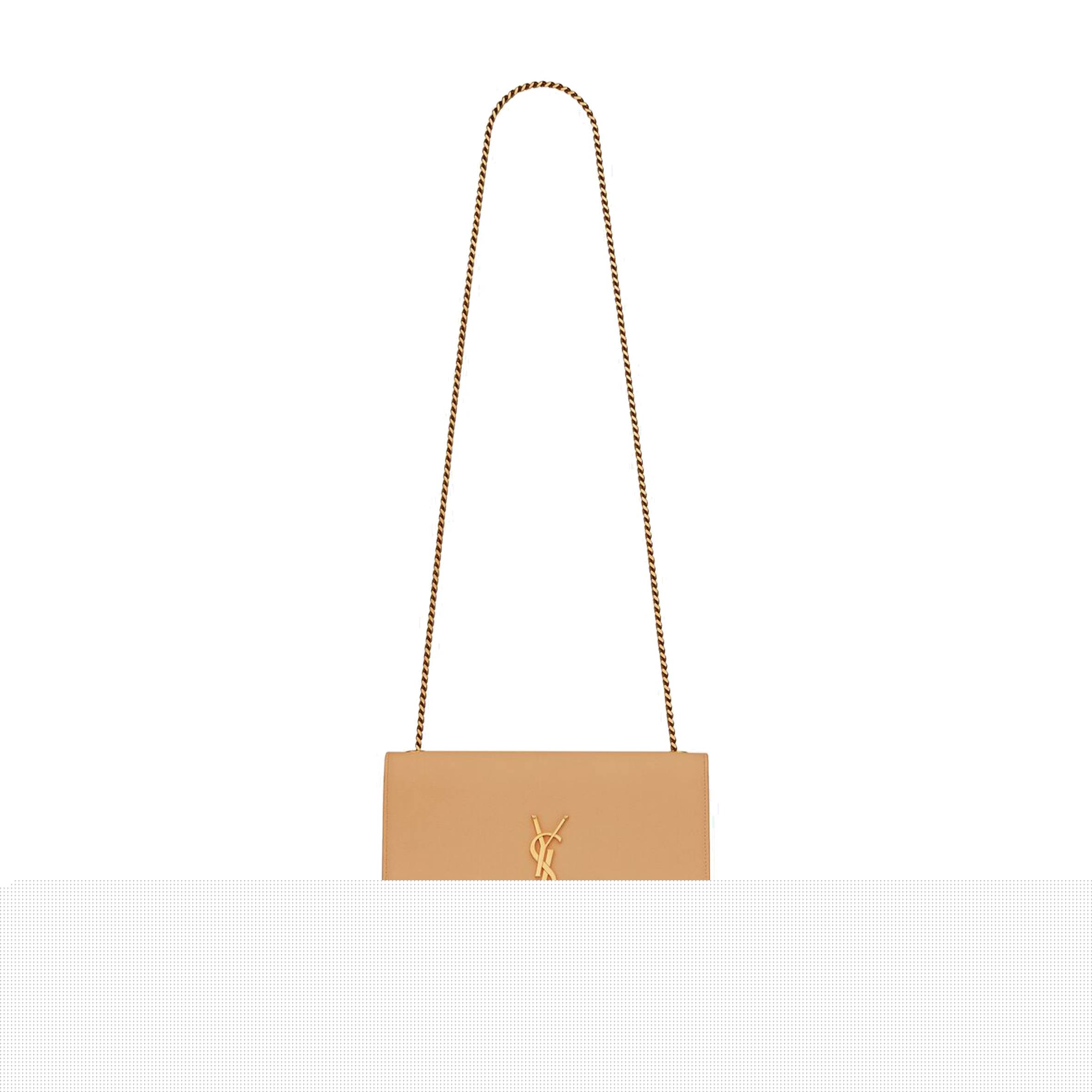 YSL KATE MEDIUM CHAIN BAG IN GRAIN DE POUDRE EMBOSSED LEATHER 364021BOW0W7019 (24*14.5*5.5cm)