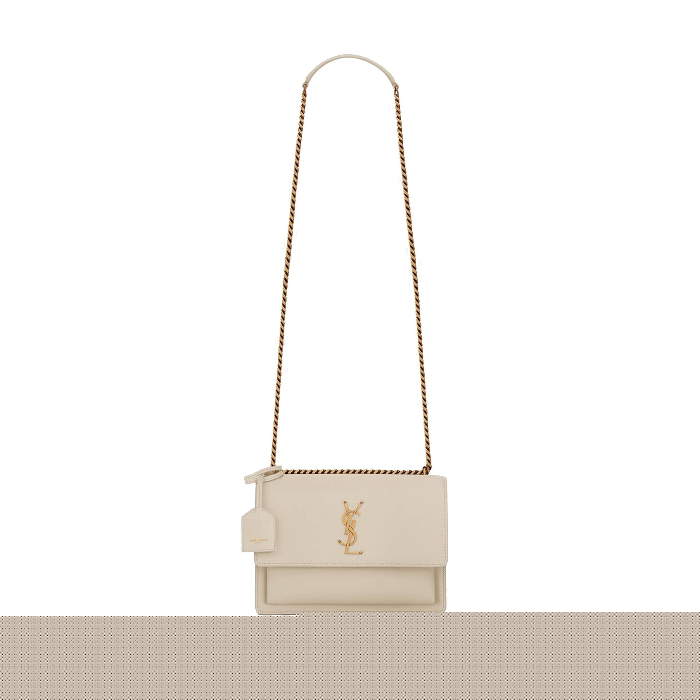 YSL SUNSET MEDIUM CHAIN BAG IN SMOOTH LEATHER 442906D420W9207 (22*16*6.5cm)