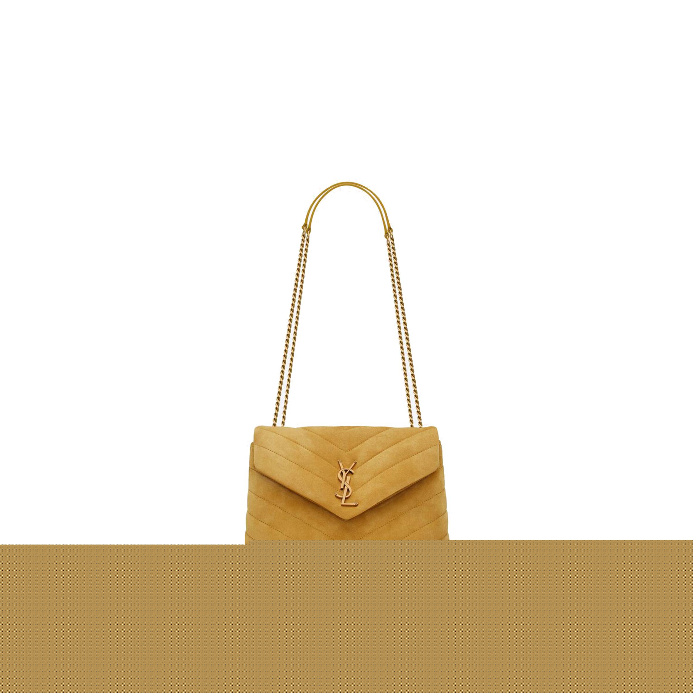 YSL LOULOU SMALL CHAIN BAG IN QUILTED "Y" SUEDE 4946991U8677314 (23*17*9cm)