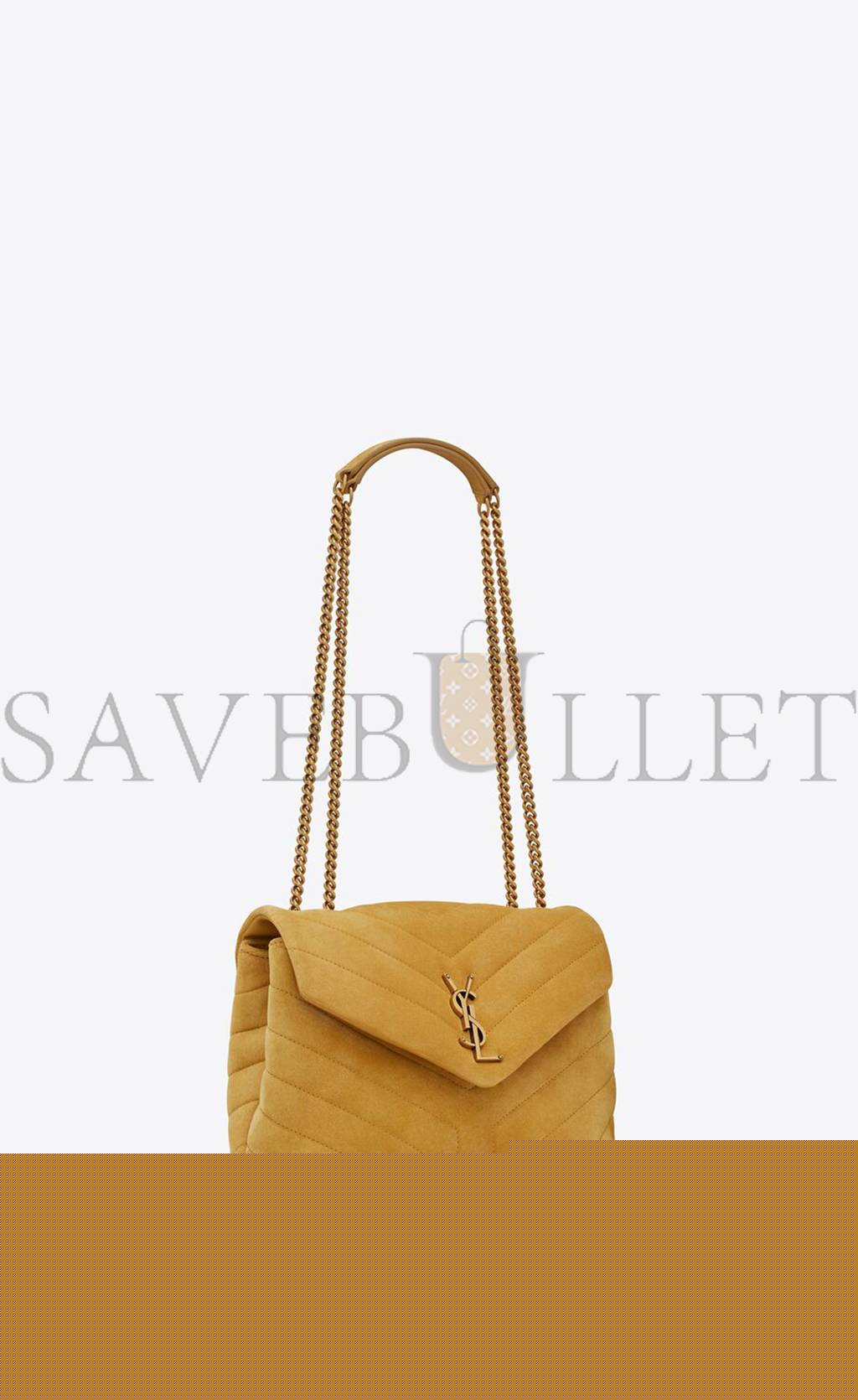 YSL LOULOU SMALL CHAIN BAG IN QUILTED "Y" SUEDE 4946991U8677314 (23*17*9cm)