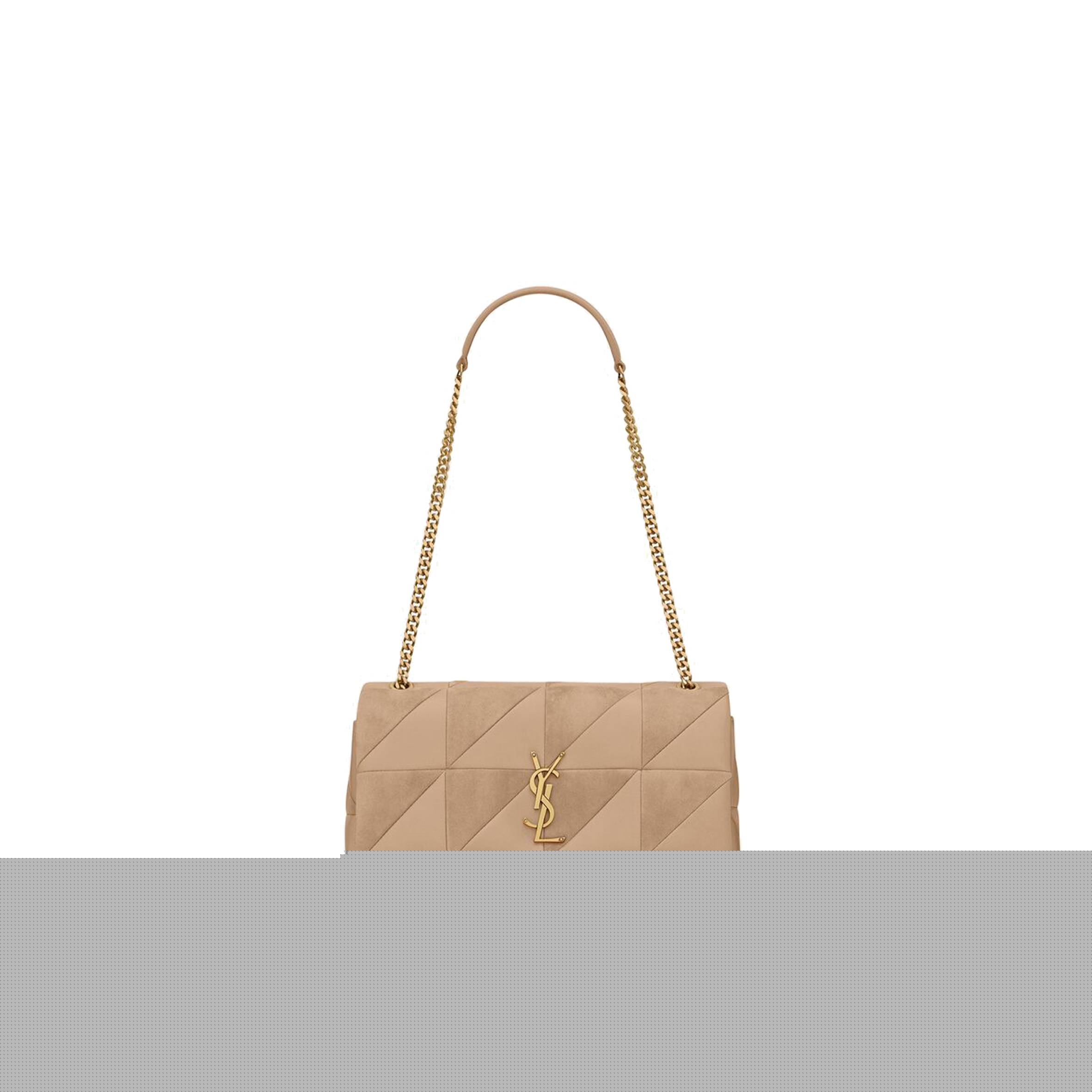 YSL JAMIE MEDIUM CHAIN BAG IN LAMBSKIN AND SUEDE 515821COPP72646 (25*15*7.5cm)