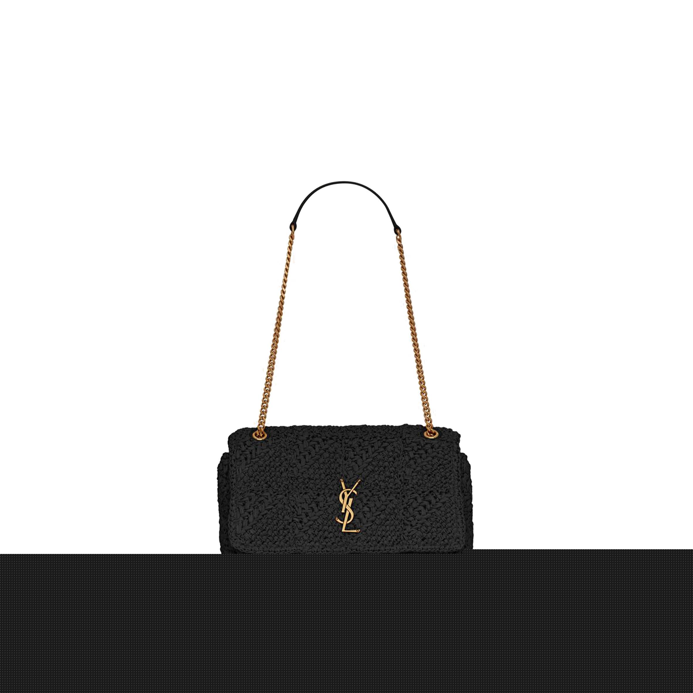 YSL JAMIE MEDIUM CHAIN BAG IN RAFFIA 515821GAAAT1000 (25*15*7.5cm)