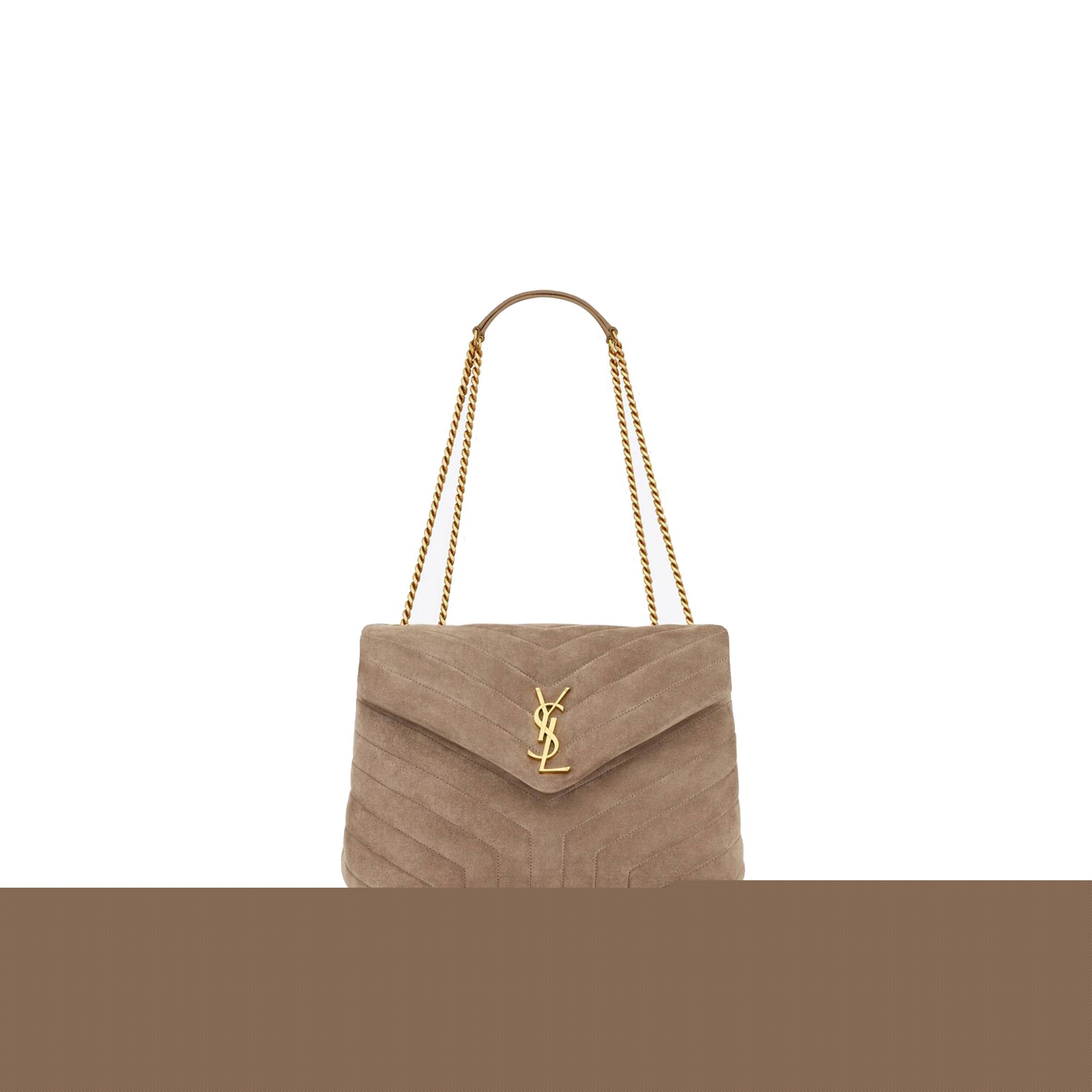 YSL LOULOU MEDIUM CHAIN BAG IN QUILTED SUEDE 5749461U8612346 (32*22*12cm)