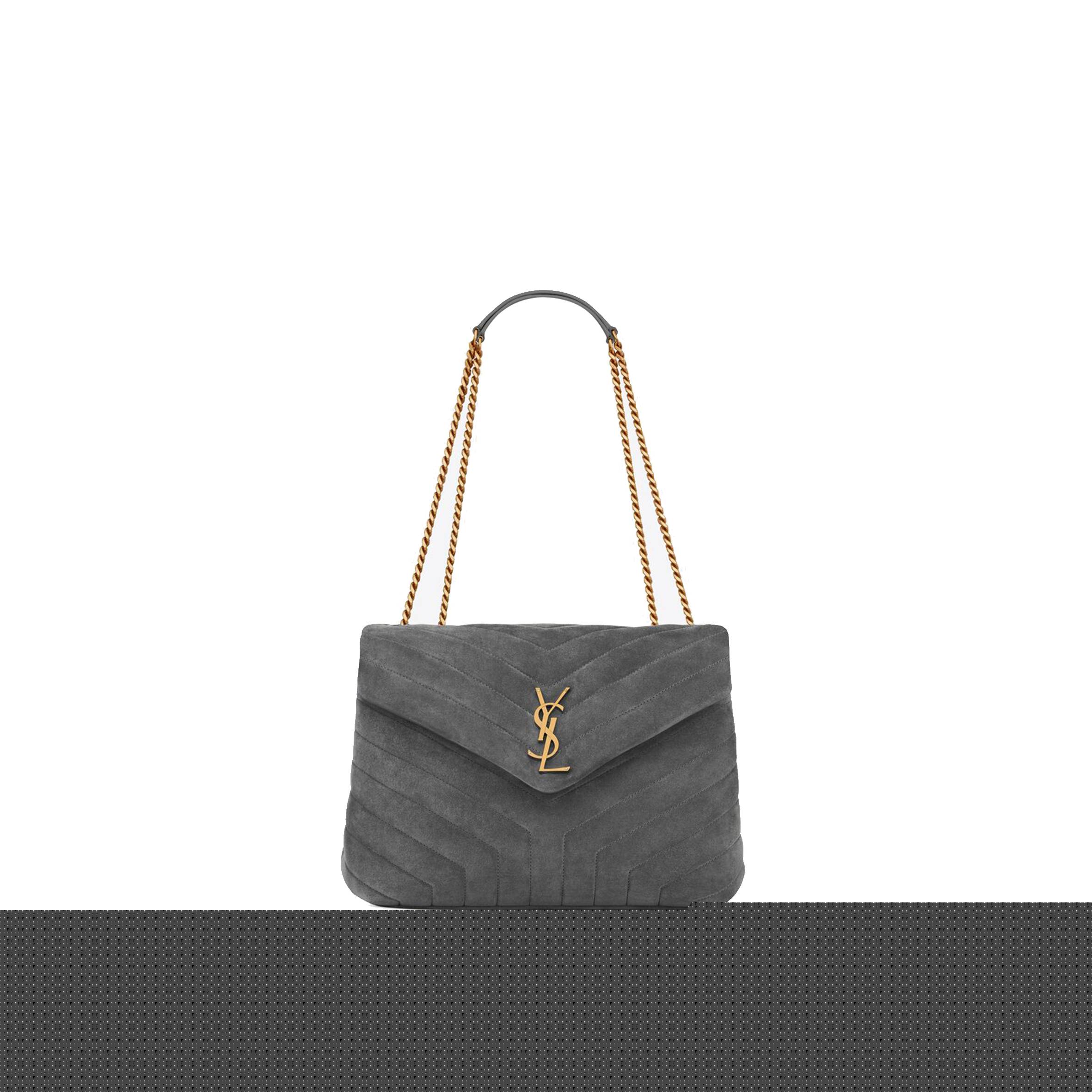 YSL LOULOU MEDIUM CHAIN BAG IN "Y"-QUILTED SUEDE 5749461U8671112 (32*22*12cm)
