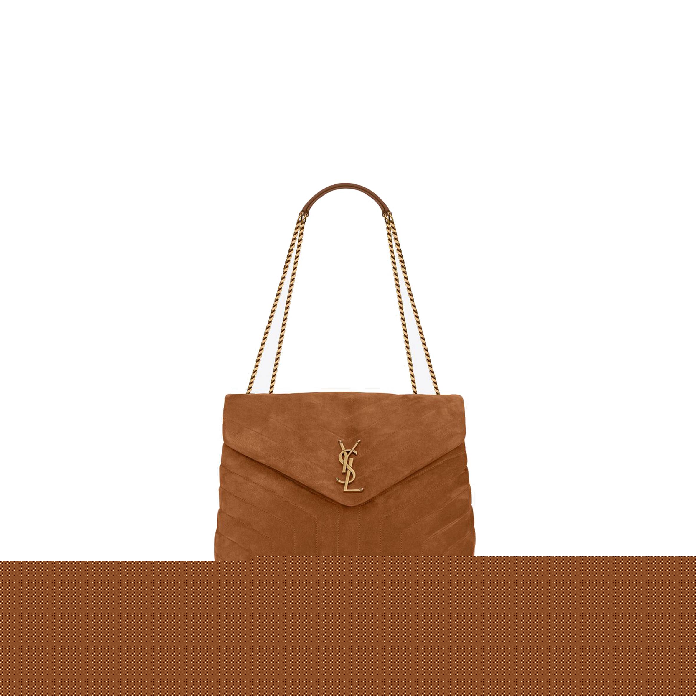 YSL LOULOU MEDIUM CHAIN BAG IN QUILTED SUEDE 5749461U8C77761 (32*22*12cm)