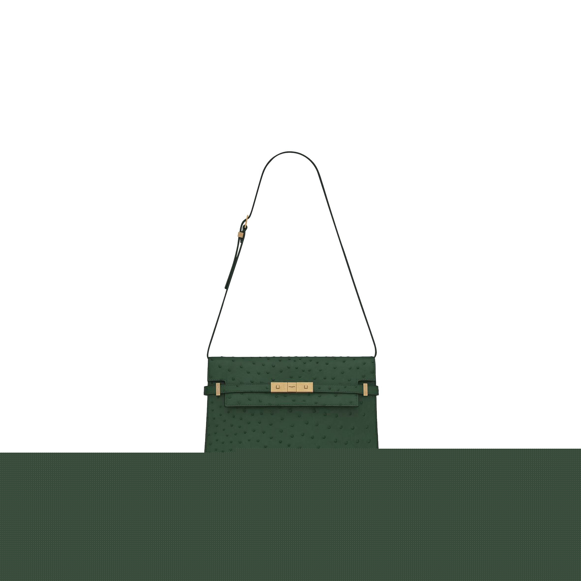 YSL MANHATTAN SHOULDER BAG IN OSTRICH 579271L3F0W3222 (29*20*7.5cm)