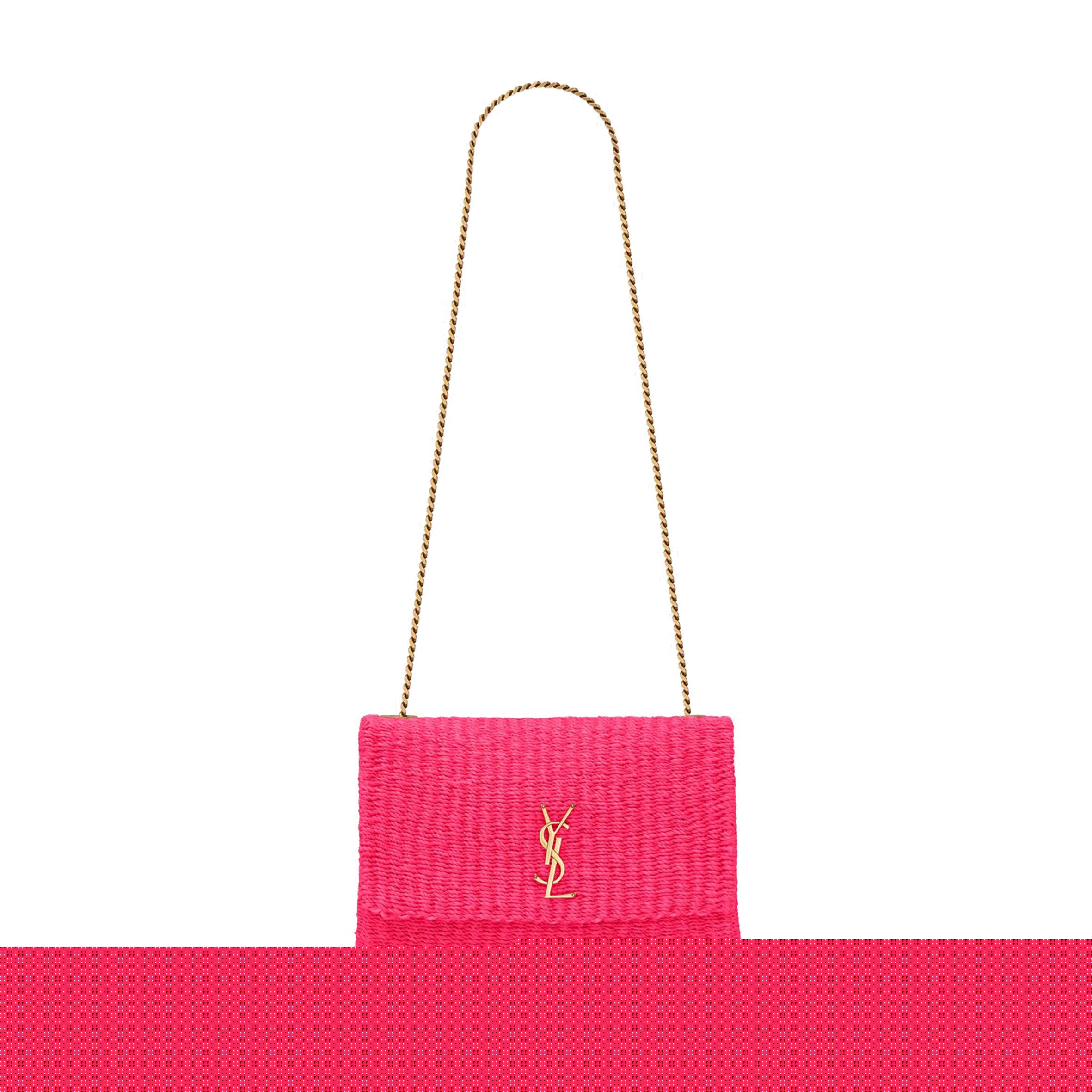 ysl kate medium S*pple chain bag in raffia 580065fabk35688 (28.5*20*6cm)