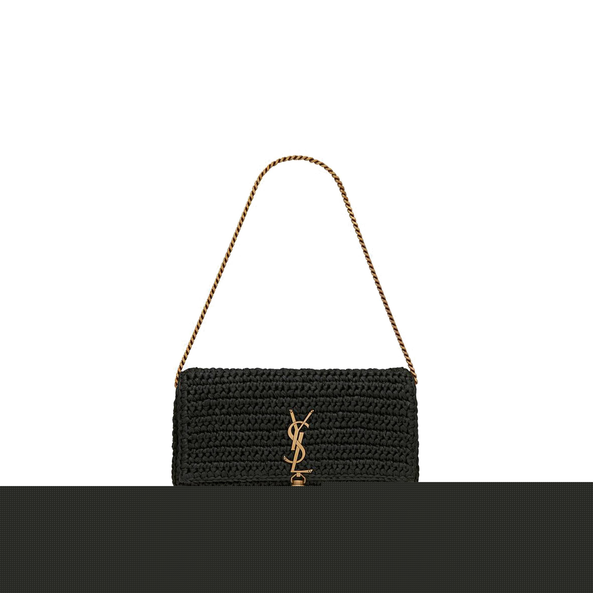 YSL KATE 99 CHAIN BAG WITH TASSEL IN RAFFIA 604276GG66W1000 (48*36*16cm)