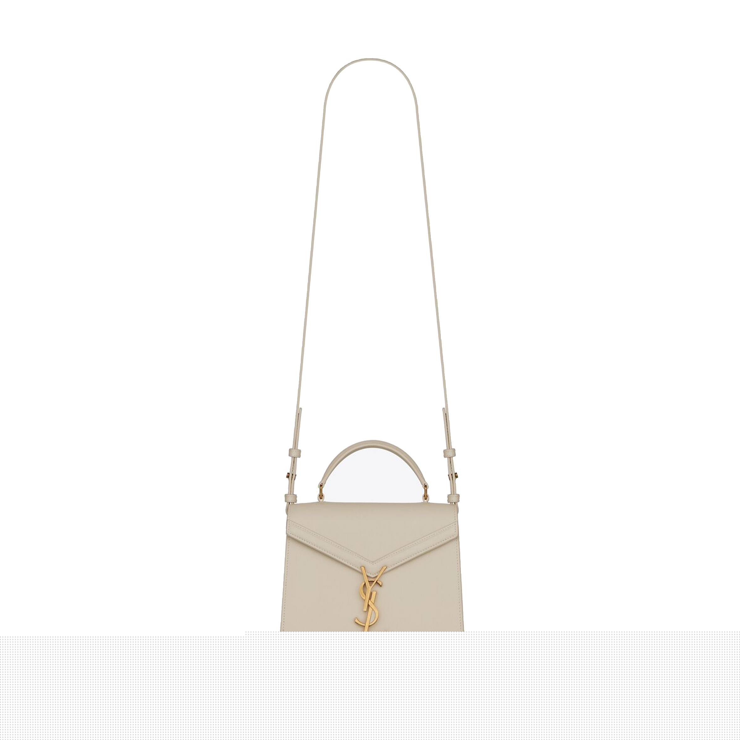 YSL CASSANDRA MINI TOP HANDLE BAG IN GRAIN DE POUDRE EMBOSSED LEATHER 623930BOW0W9207 (20*16*7.5cm)